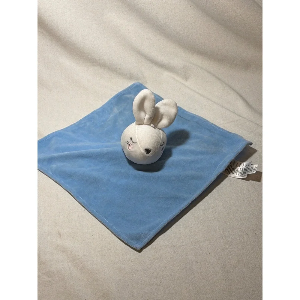 Baby Essentials Blue Bunny Security Blanket Lovey White Rabbit Plush 2020